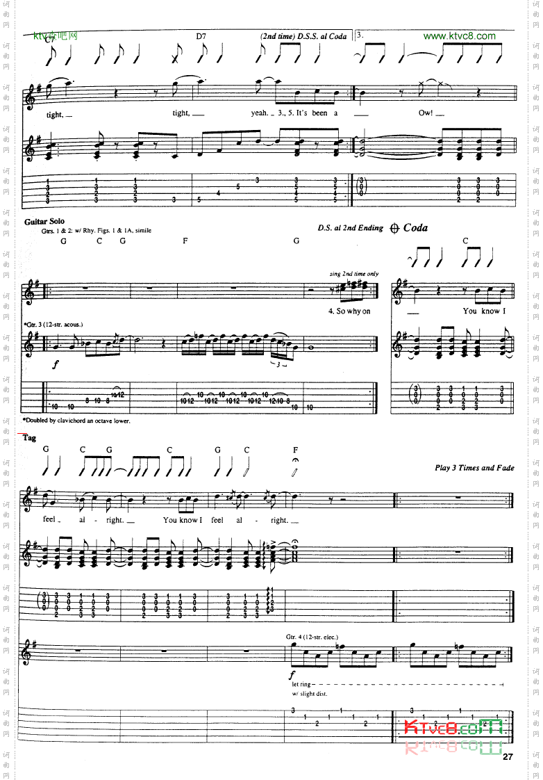 A Hard Days Night_吉他谱六线谱