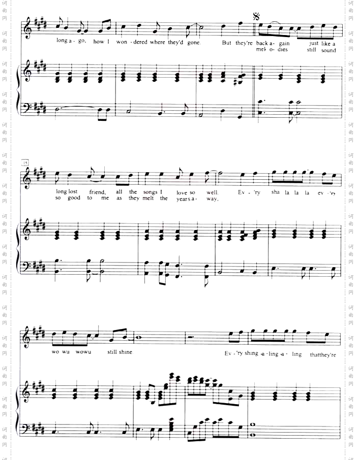 YesterdayOnceMore-欧美线谱