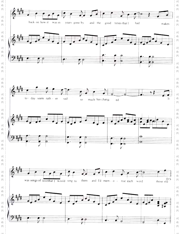 YesterdayOnceMore-欧美线谱