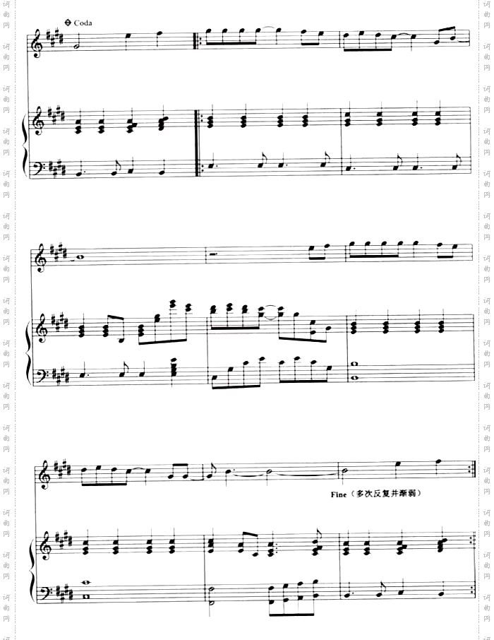 YesterdayOnceMore-欧美线谱