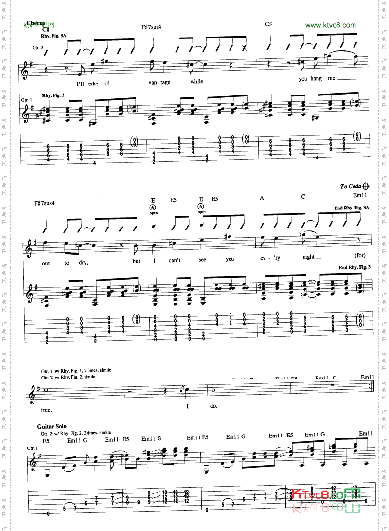 About a girl-Nirvana_吉他谱