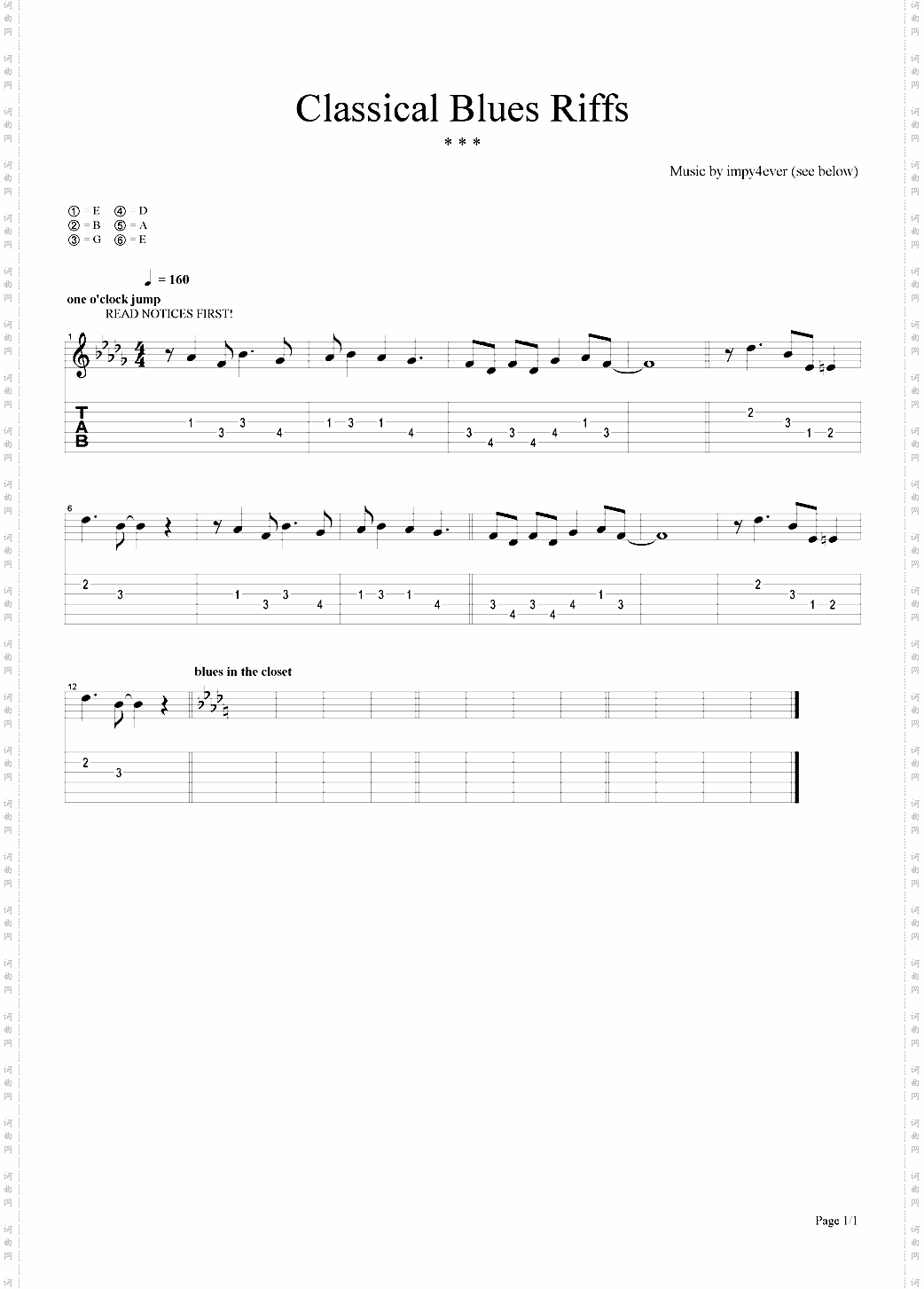 ClassicalBluesRiffs