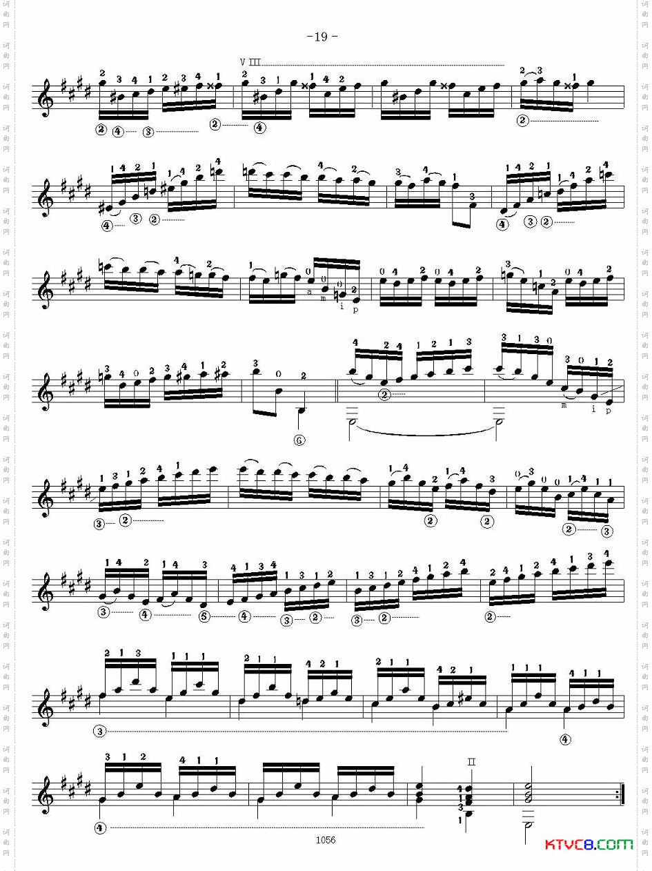 他雷加12首练习曲之10简谱