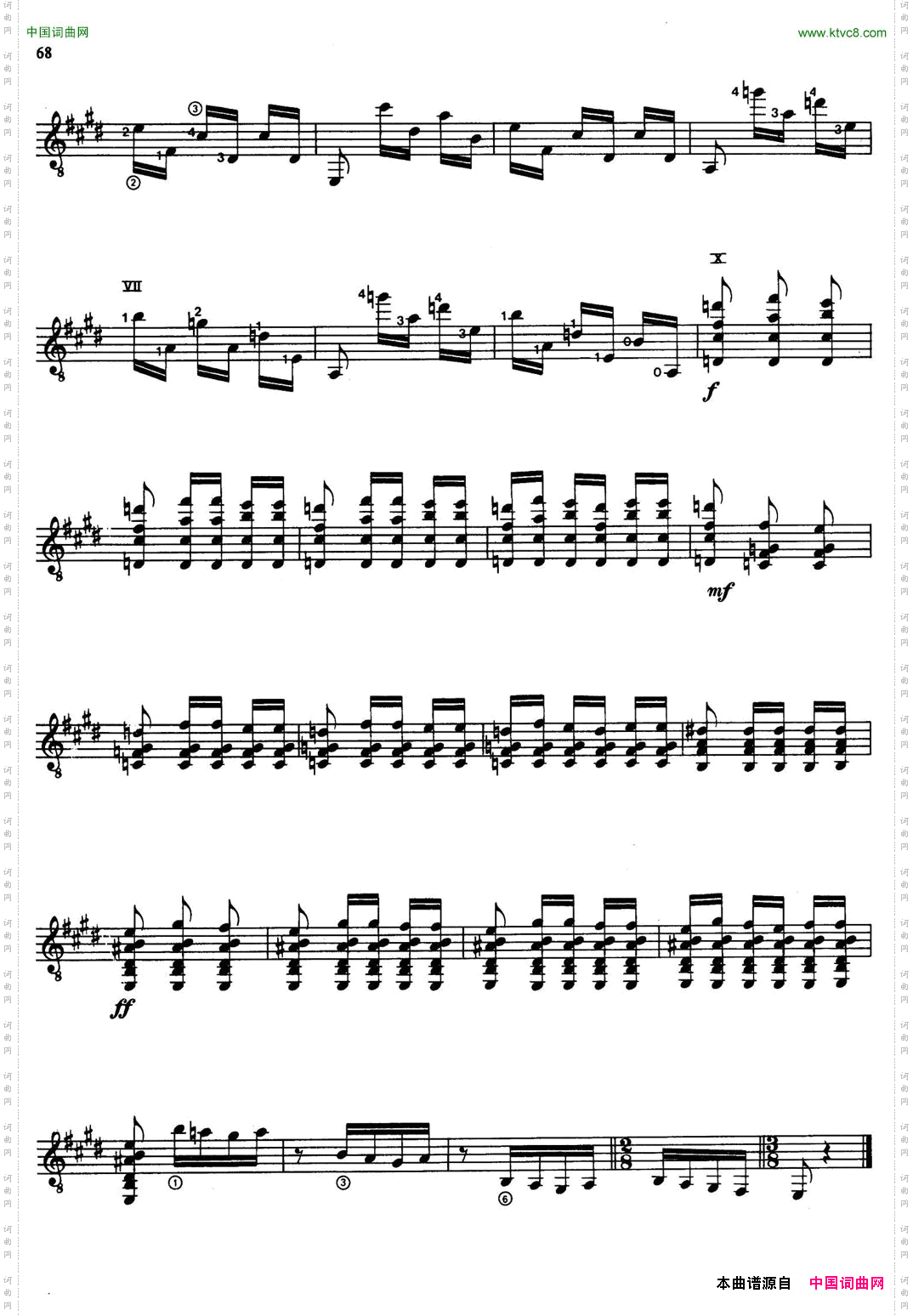 JoaquinRodrigoMusicforGuitar罗德里戈吉他音乐P61-68古典吉他_Joaquin Rodrigo Music for Guitar罗德里戈吉他音乐P61-68古典吉他