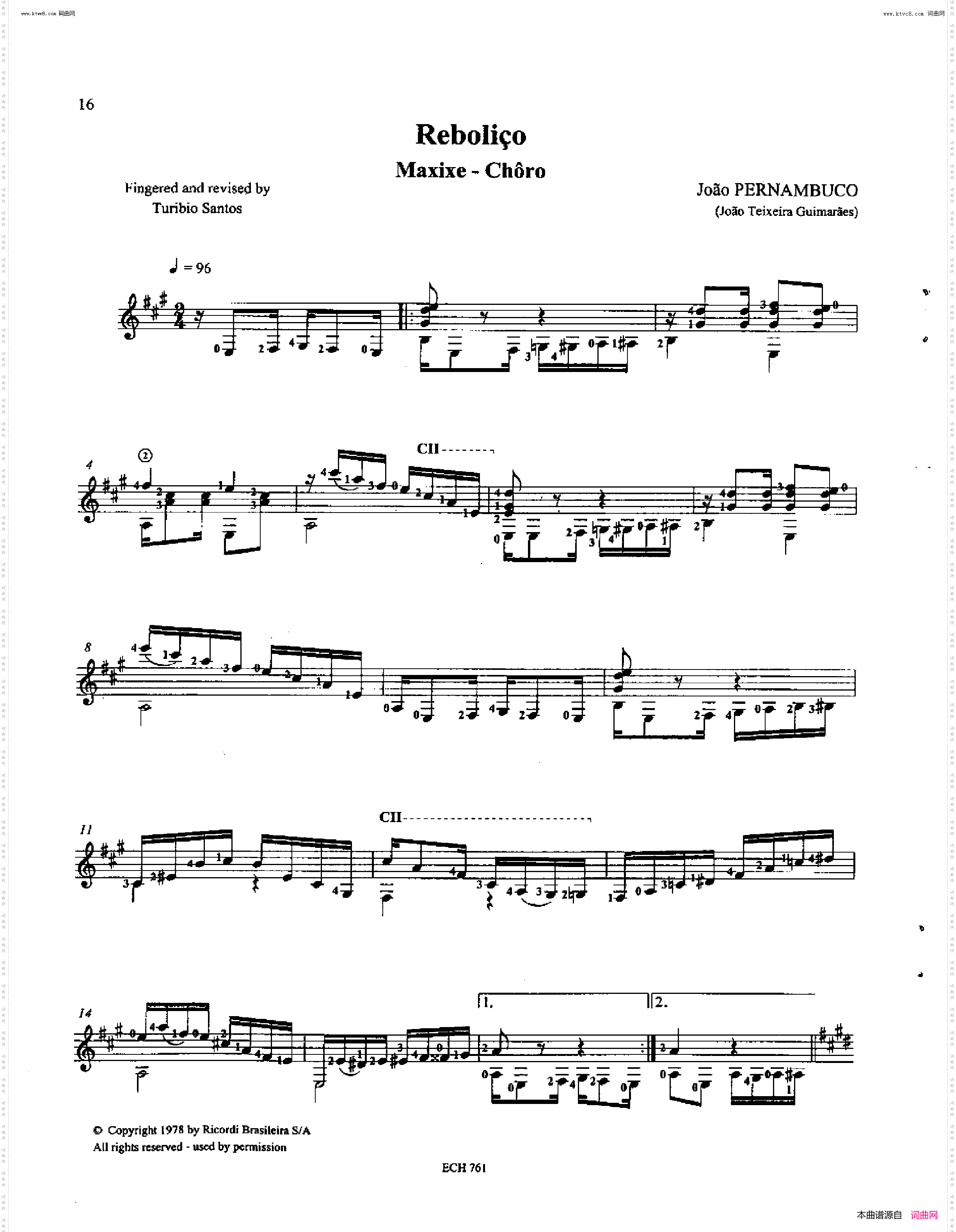 Classical guitar－J·T·Pernambuco-11 Famous Choros 古典吉他