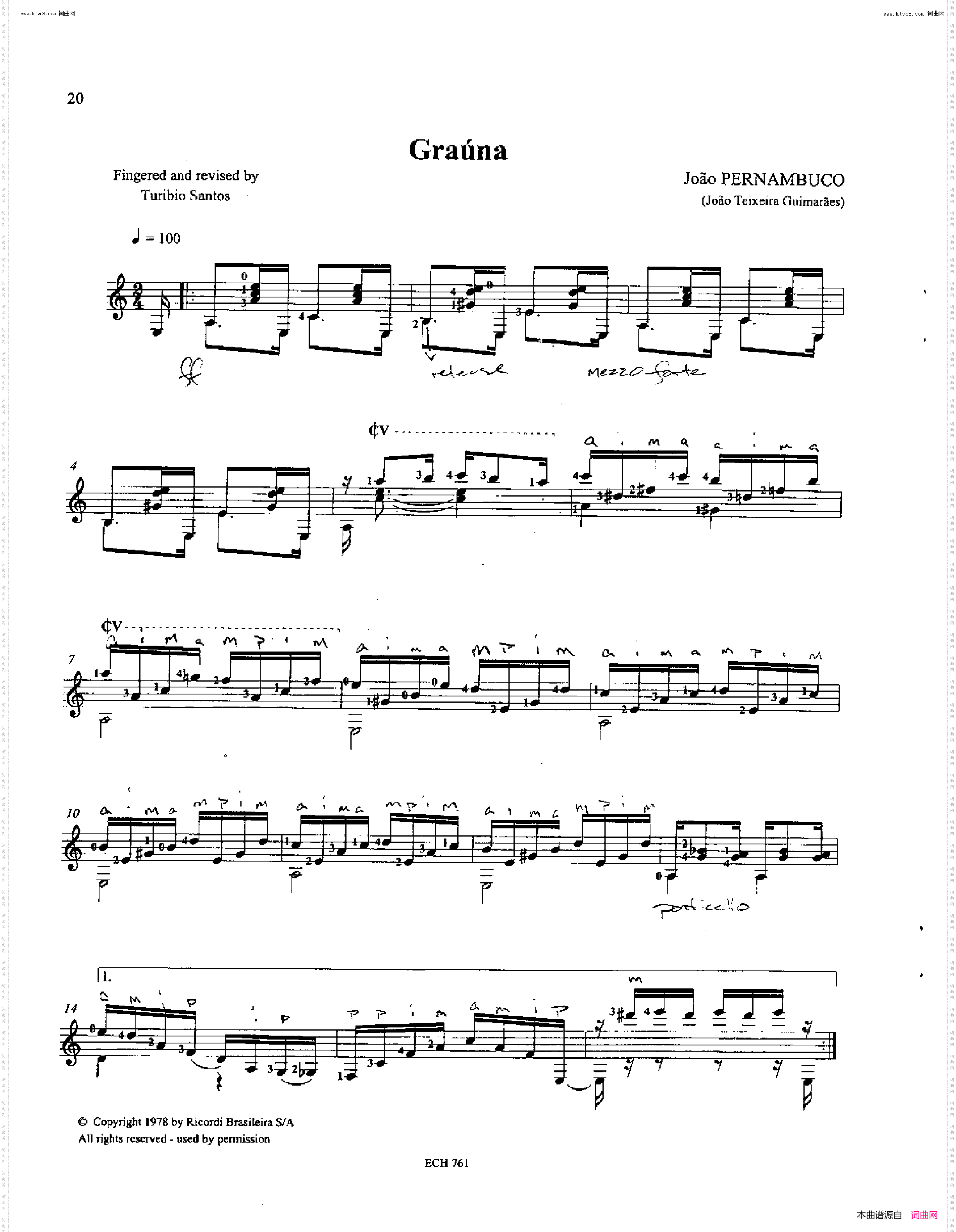 Classical guitar－J·T·Pernambuco-11 Famous Choros 古典吉他