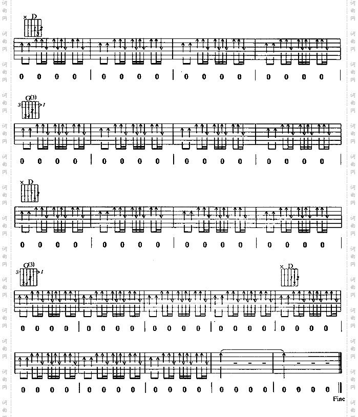 那一年吉他谱和弦六线谱-