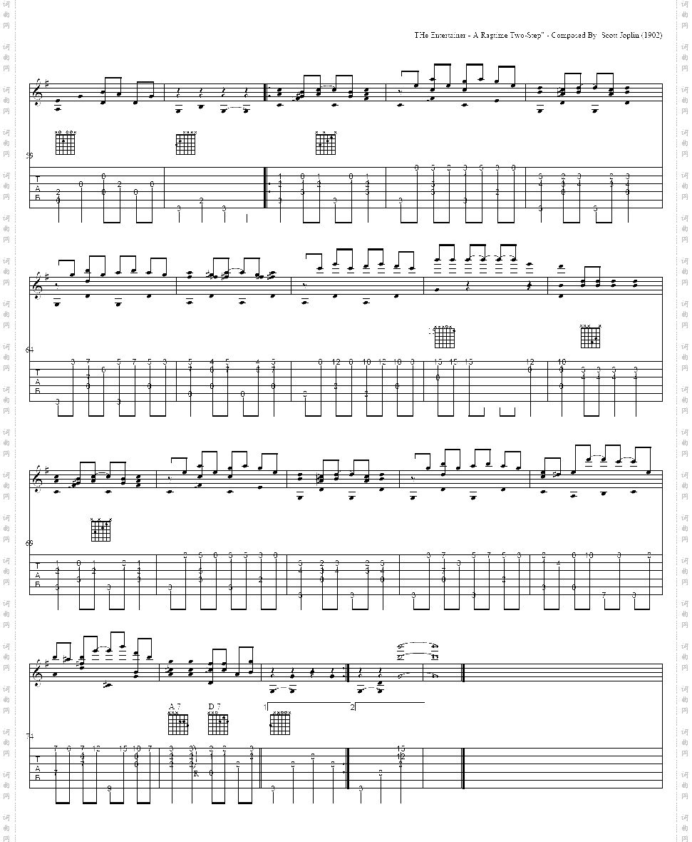 表演者-精心制作吉他谱六线谱