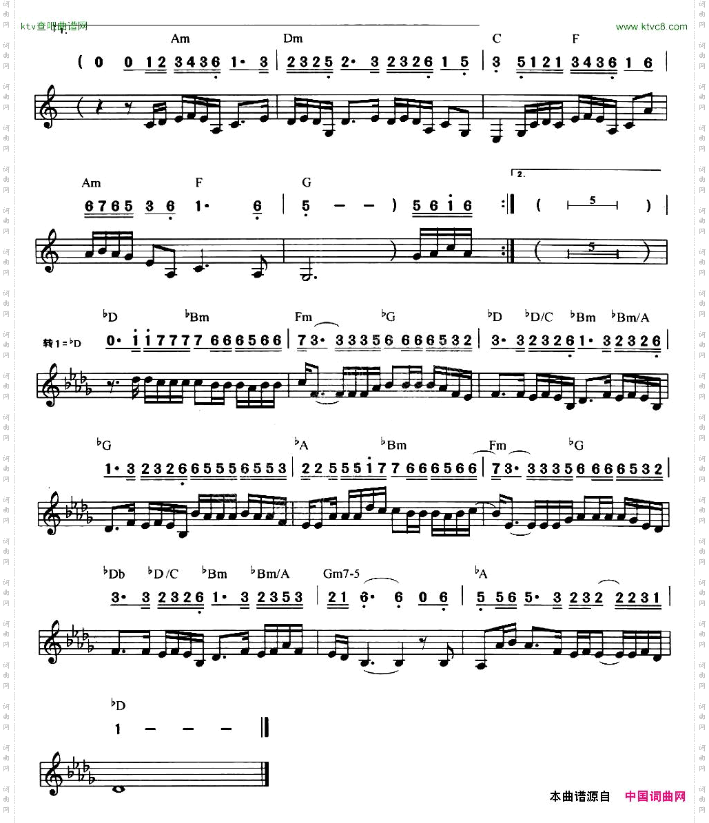 囚鸟线简谱混排版