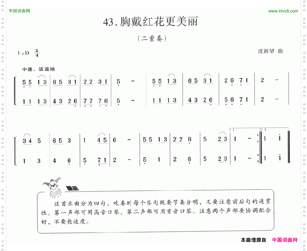 胸戴红花更美丽二重奏