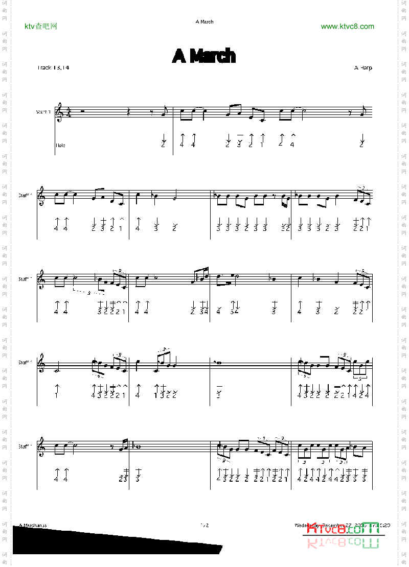A March_口琴谱