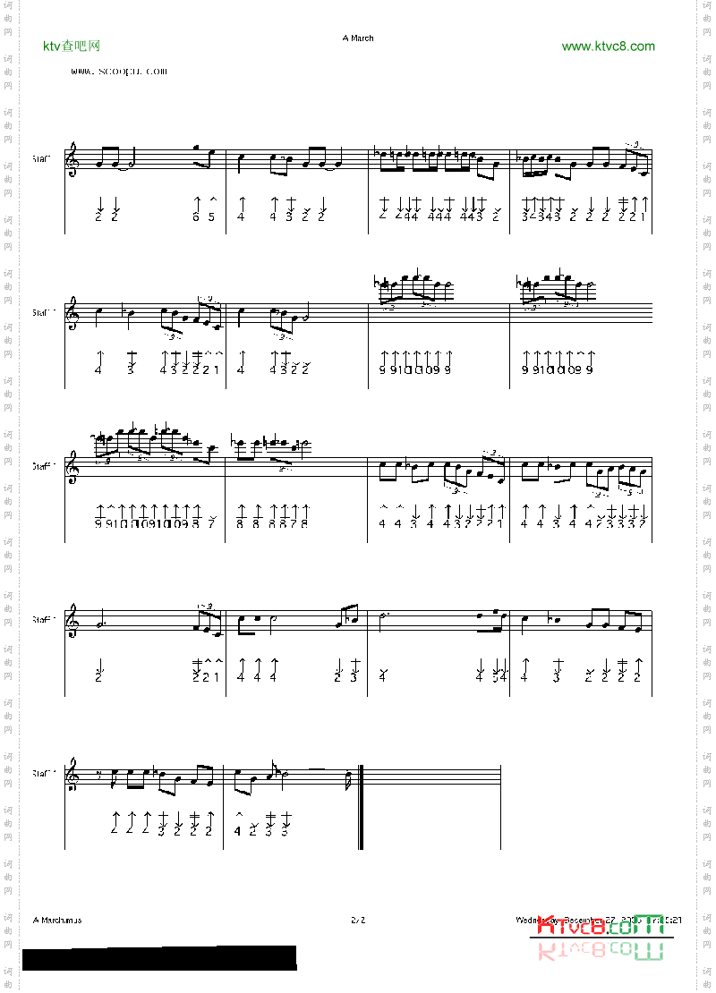 A March_口琴谱