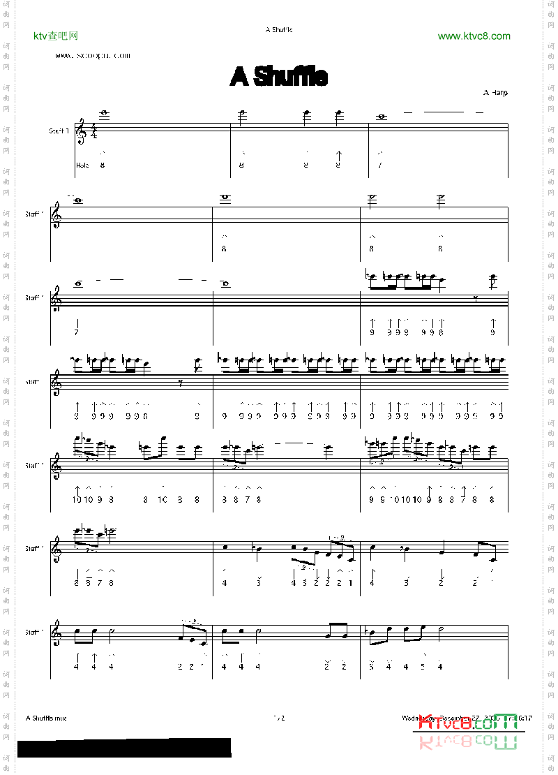 A Shuffle _口琴谱