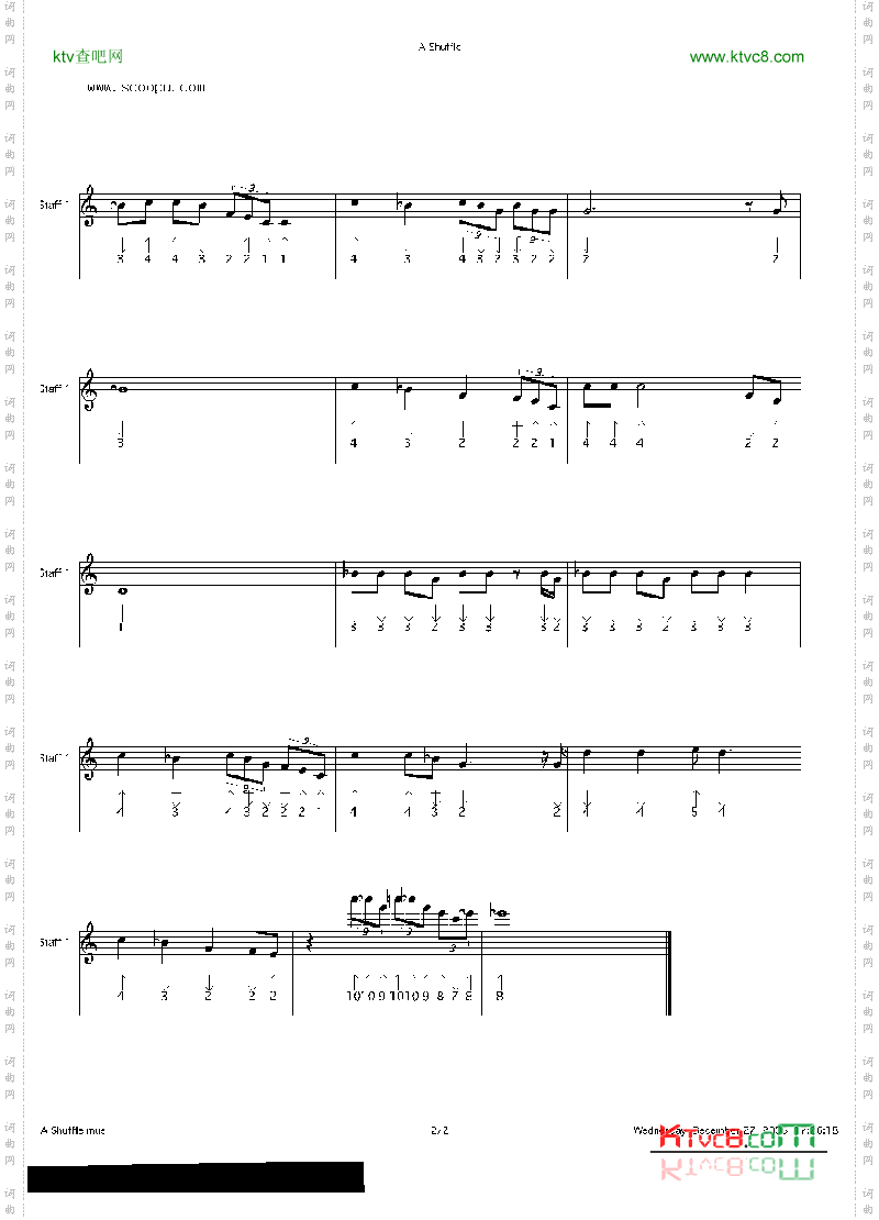 A Shuffle _口琴谱