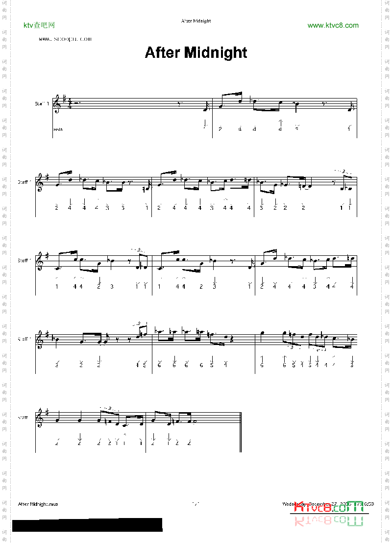 After Midnight _口琴谱