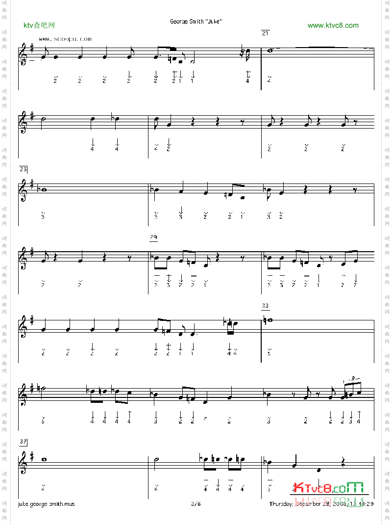 georgesmithjuke口琴谱