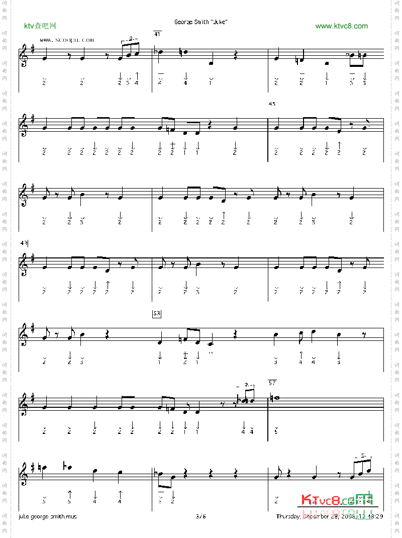 georgesmithjuke口琴谱