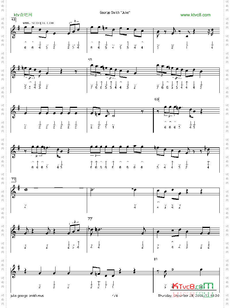 georgesmithjuke口琴谱