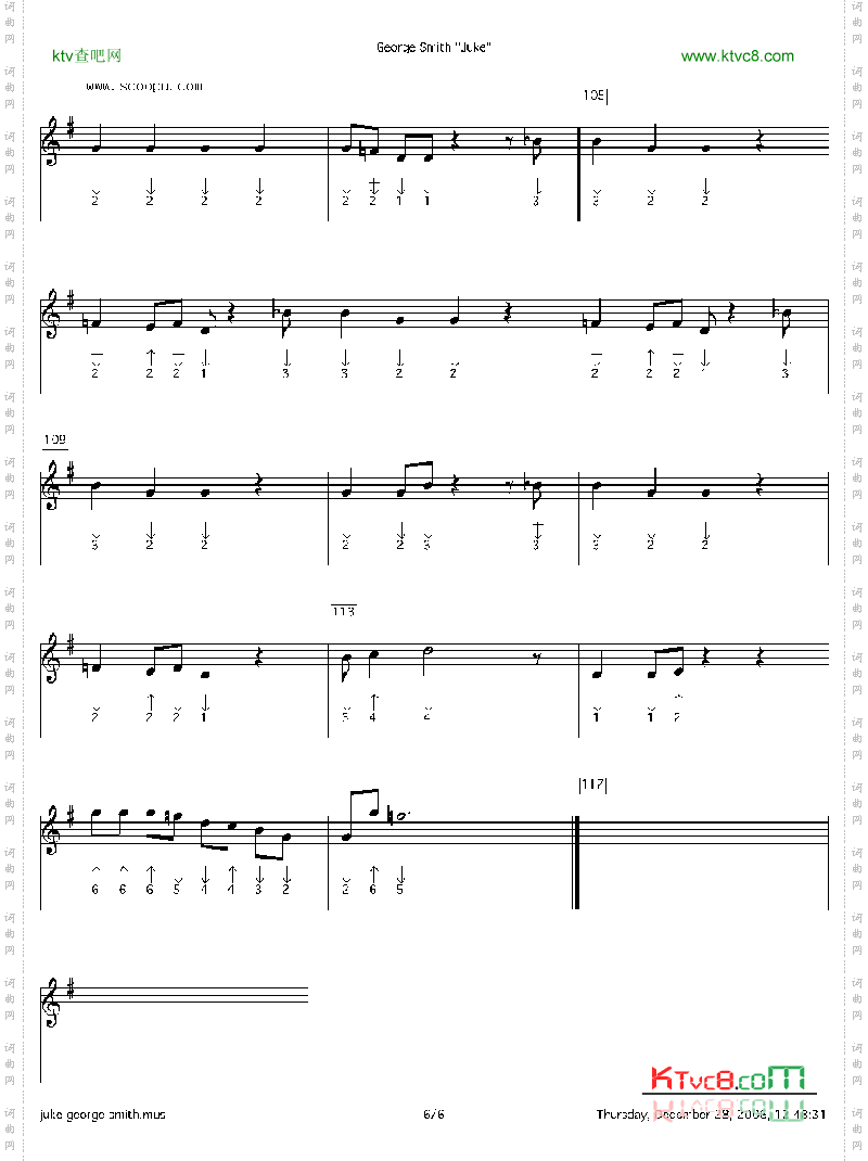 georgesmithjuke口琴谱