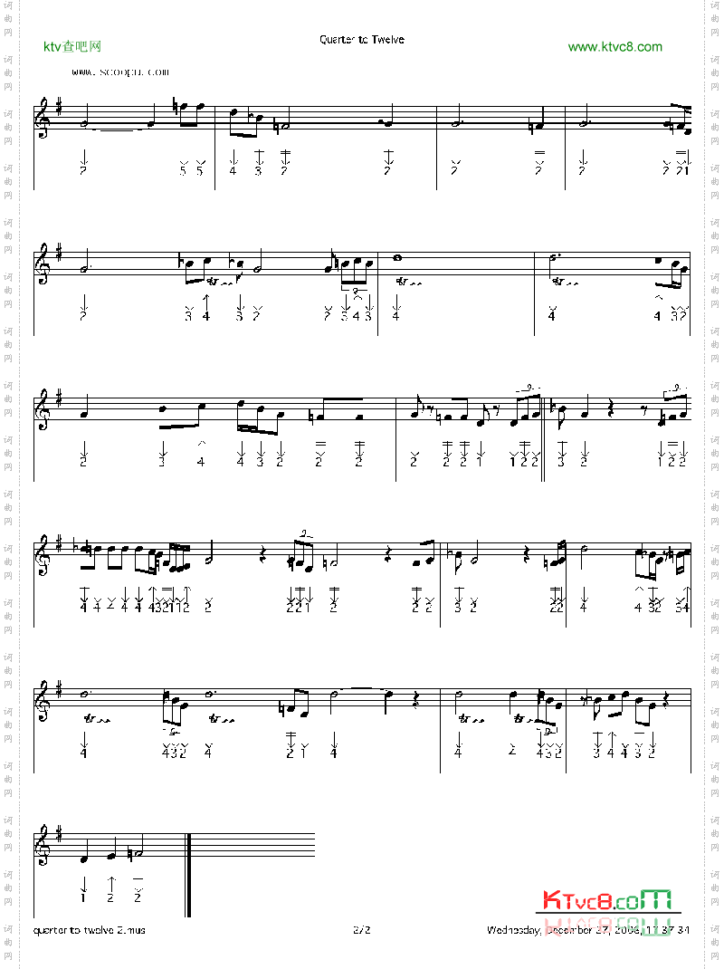 quartertotwelve口琴谱