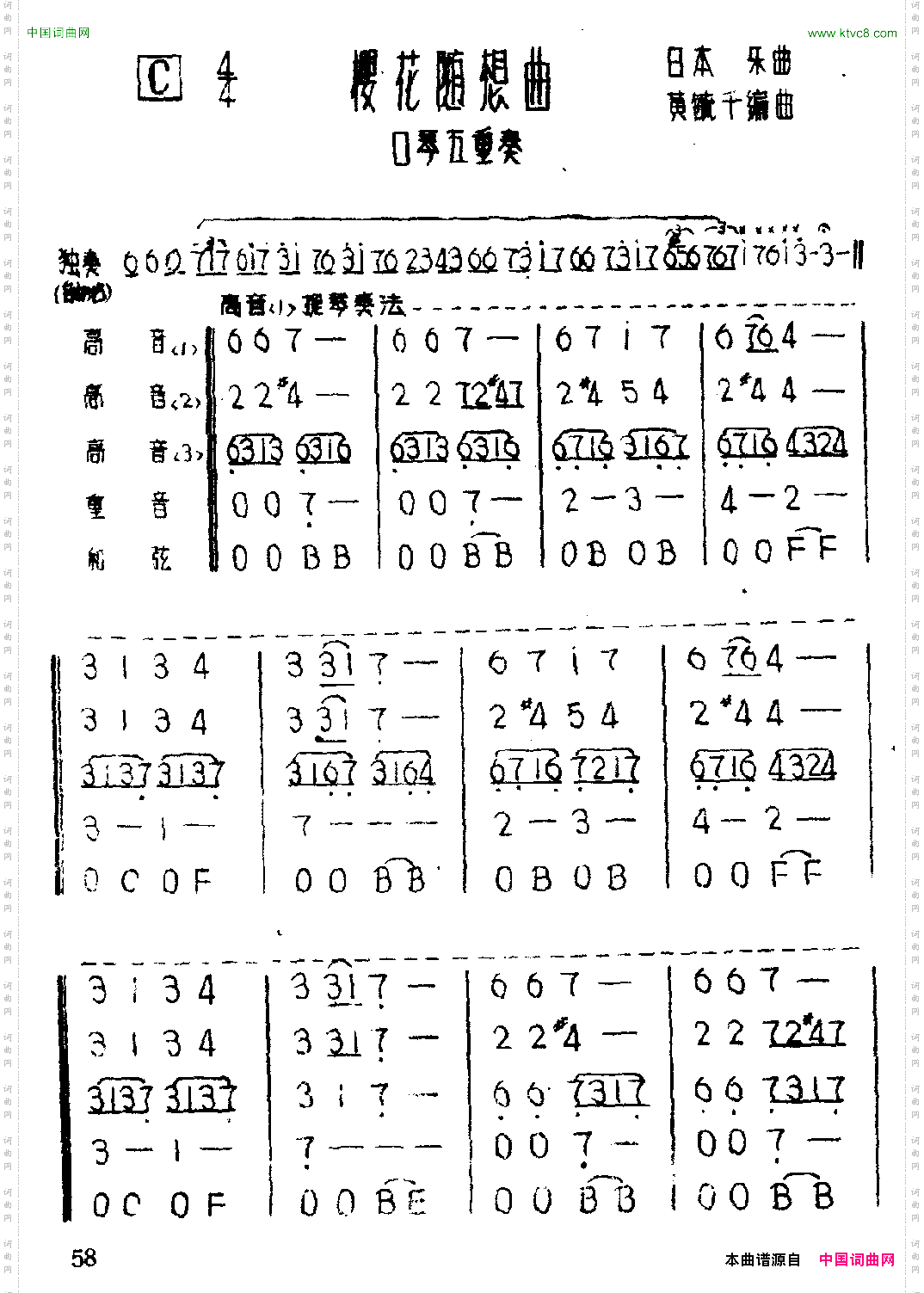 樱花随想曲五重奏