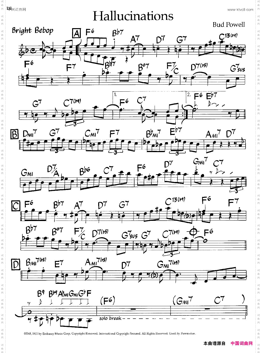 Hallucinations爵士钢琴曲