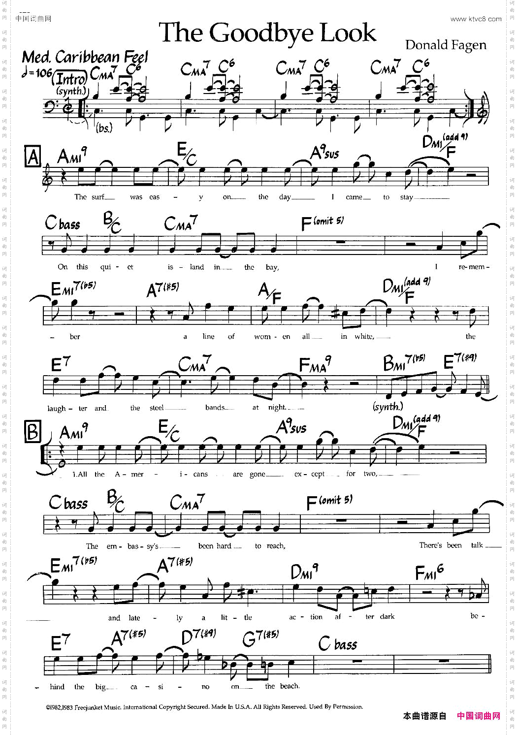 TheGoodbyeLook爵士钢琴曲