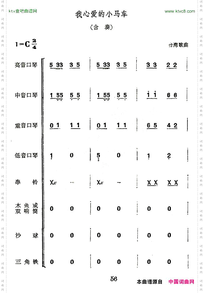 我心爱的小马车合奏