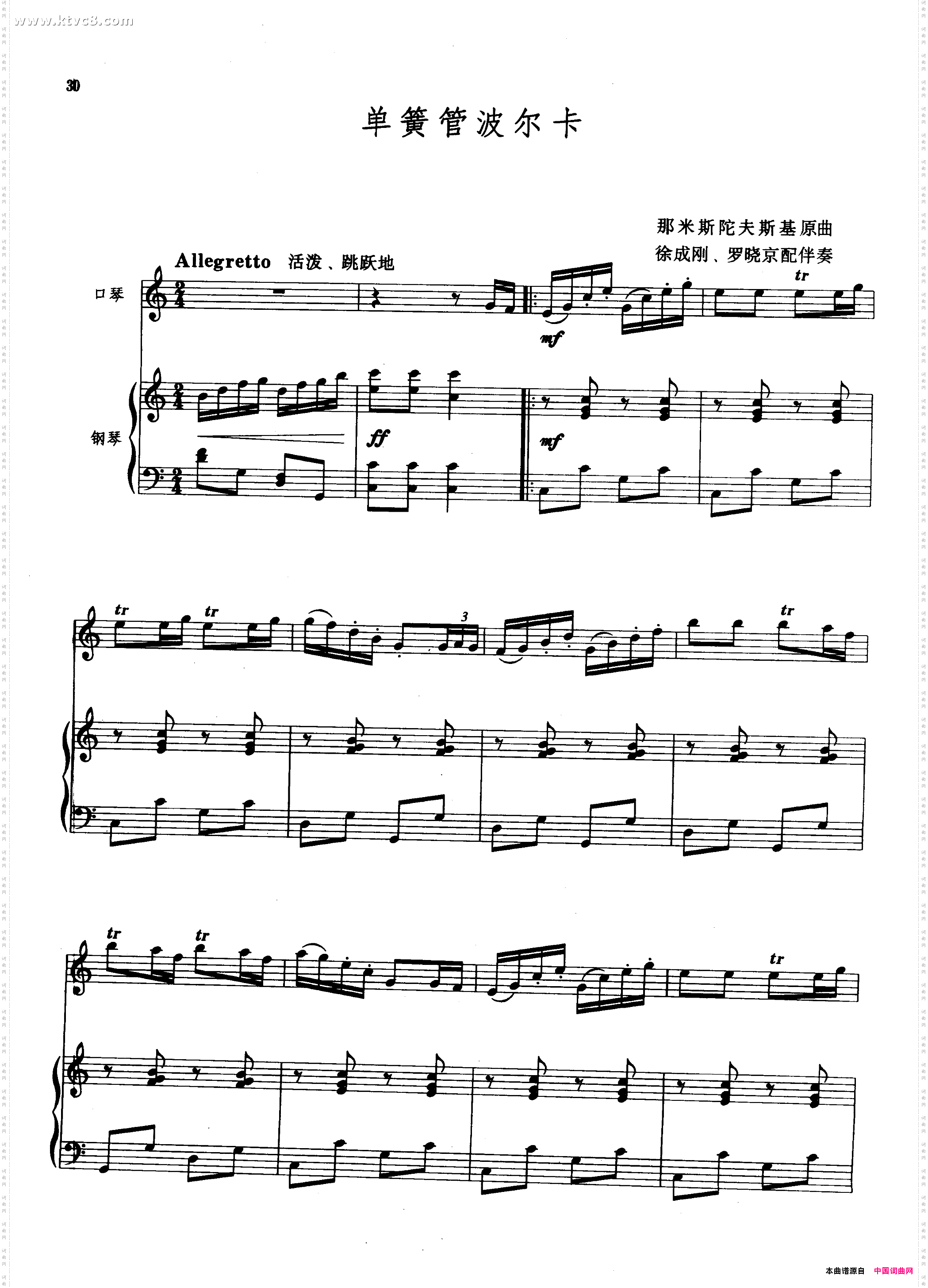 单簧管波尔卡半音阶口琴