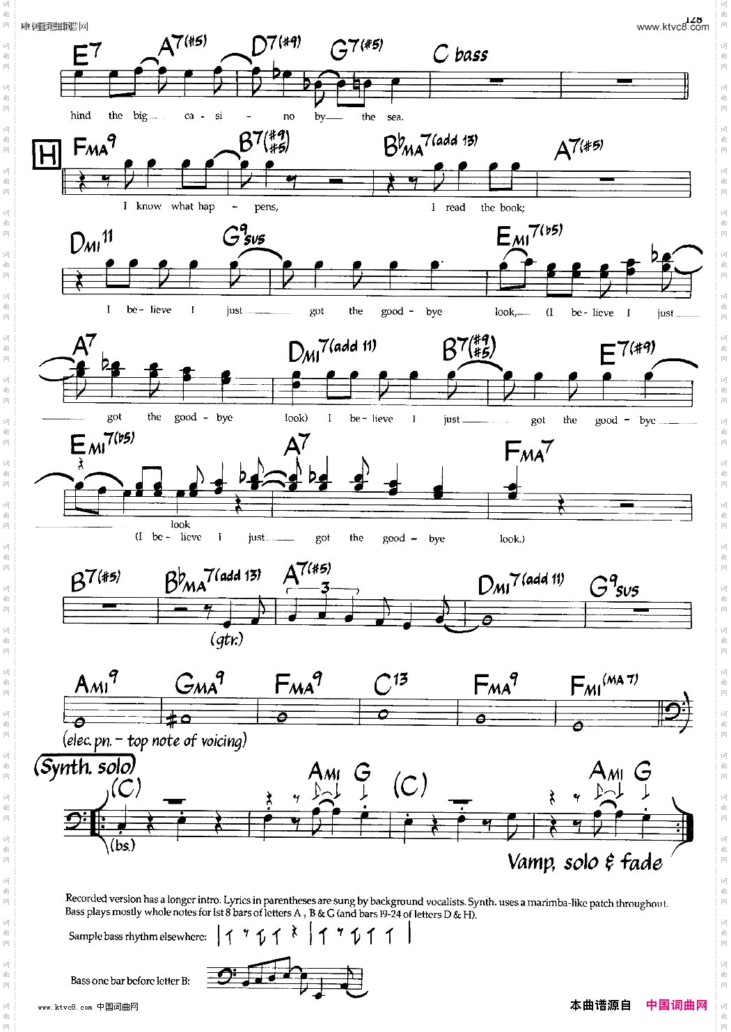 TheGoodbyeLook爵士钢琴曲