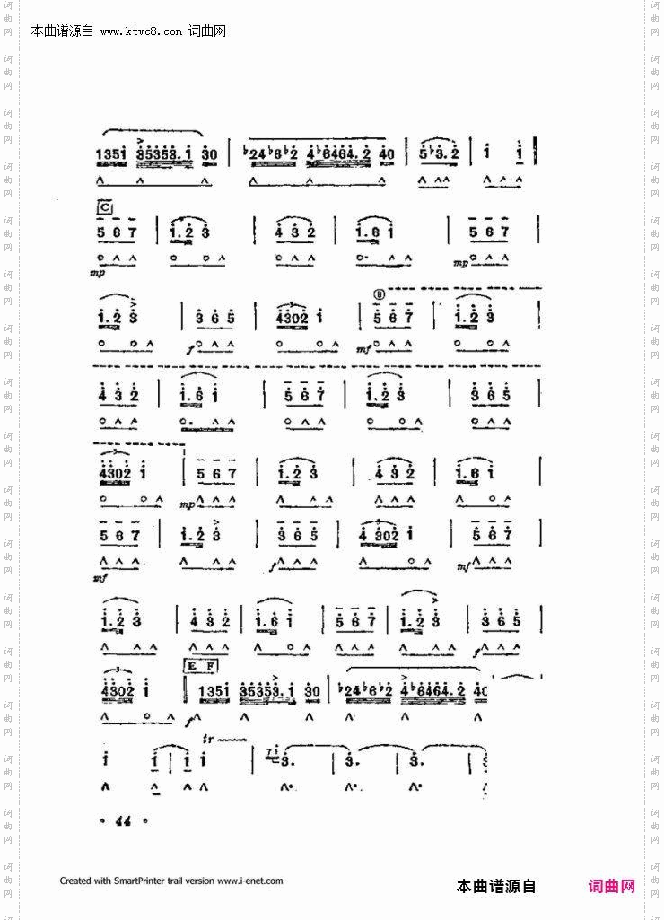 口琴演奏中外名曲60首_第一部分共三部分