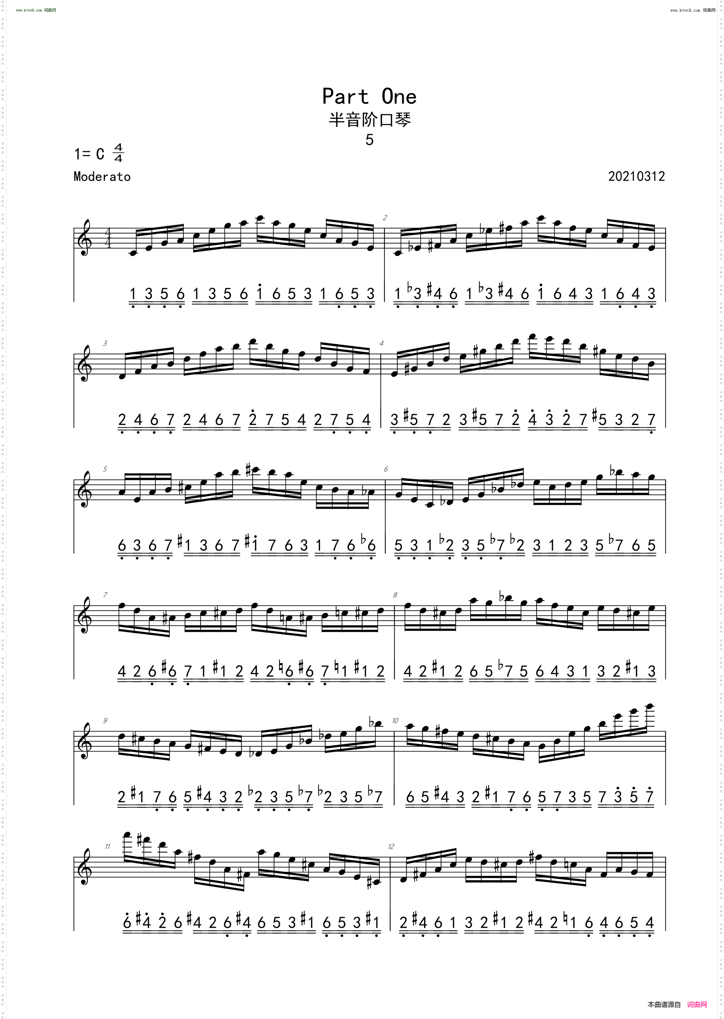 Tommy Reilly 练习曲第五首_半音阶口琴