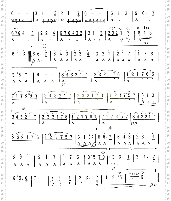 山的羅娜麗莎[口琴谱]