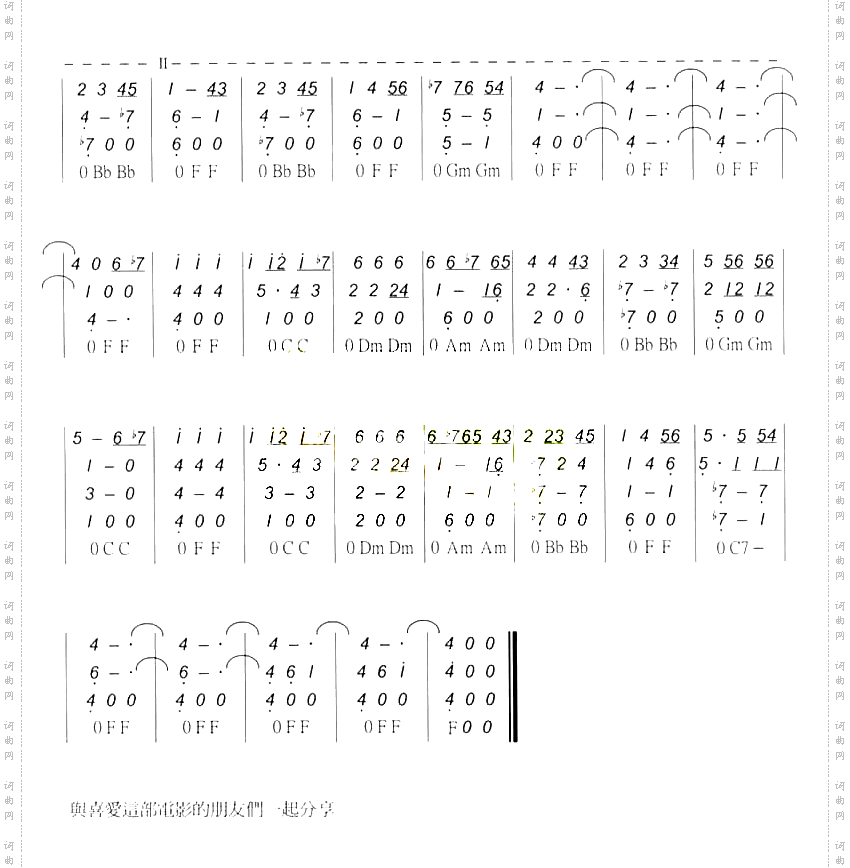 神隐少女四重奏版[口琴谱]