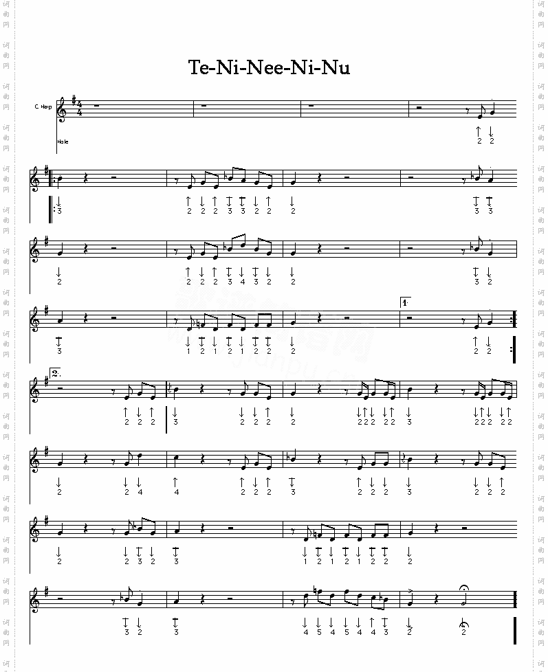 tenineeninu口琴谱