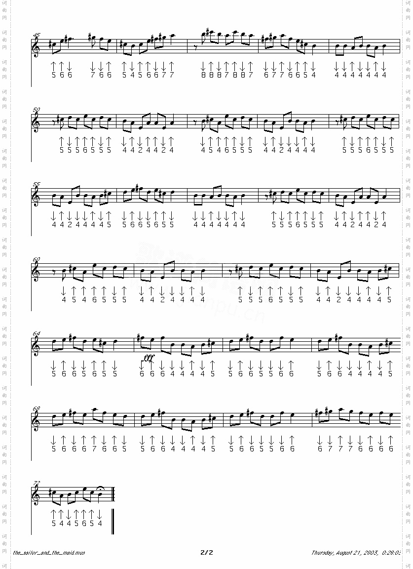 thesailorandmaid口琴谱