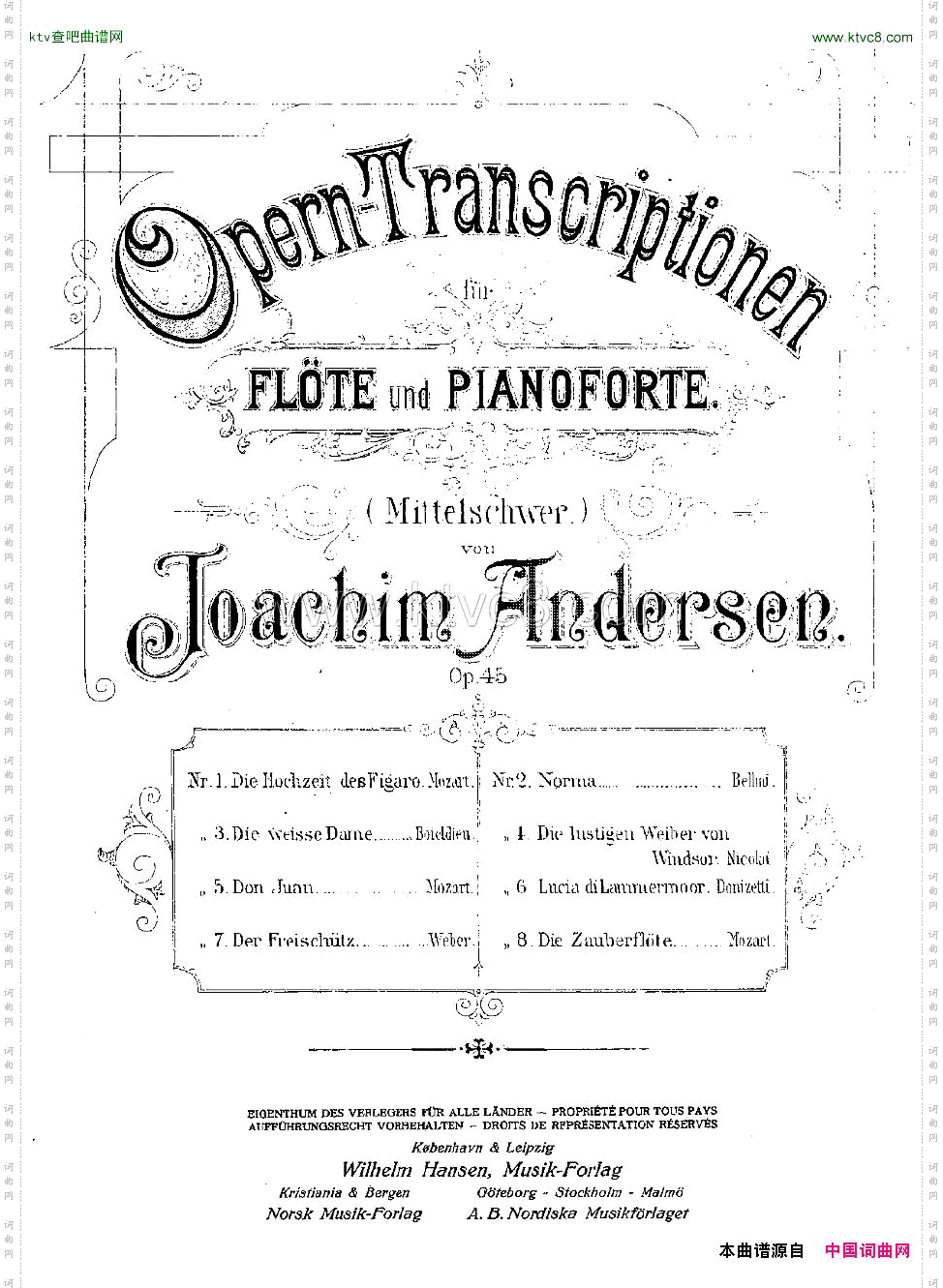 Opern-Transcriptionen.Op.45-2长笛+钢琴伴奏
