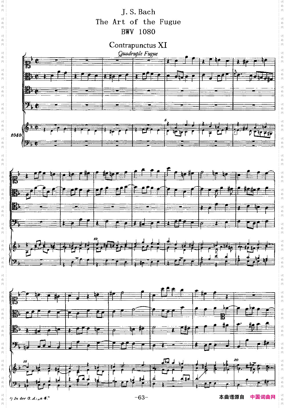 TheArtoftheFugueBWV1080赋格的艺术-XI_The Art of the Fugue BWV 1080赋格的艺术-XI