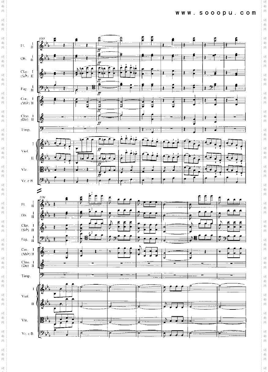 c小调第五交响曲op.67乐队类管弦乐总谱