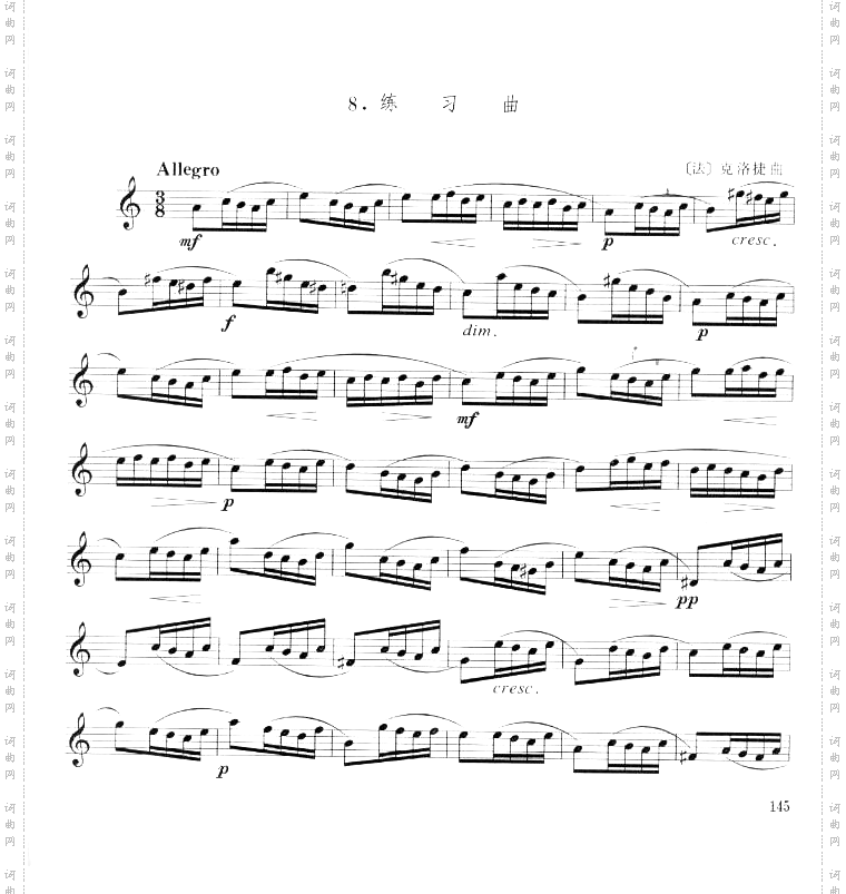 克洛捷练习曲[法]