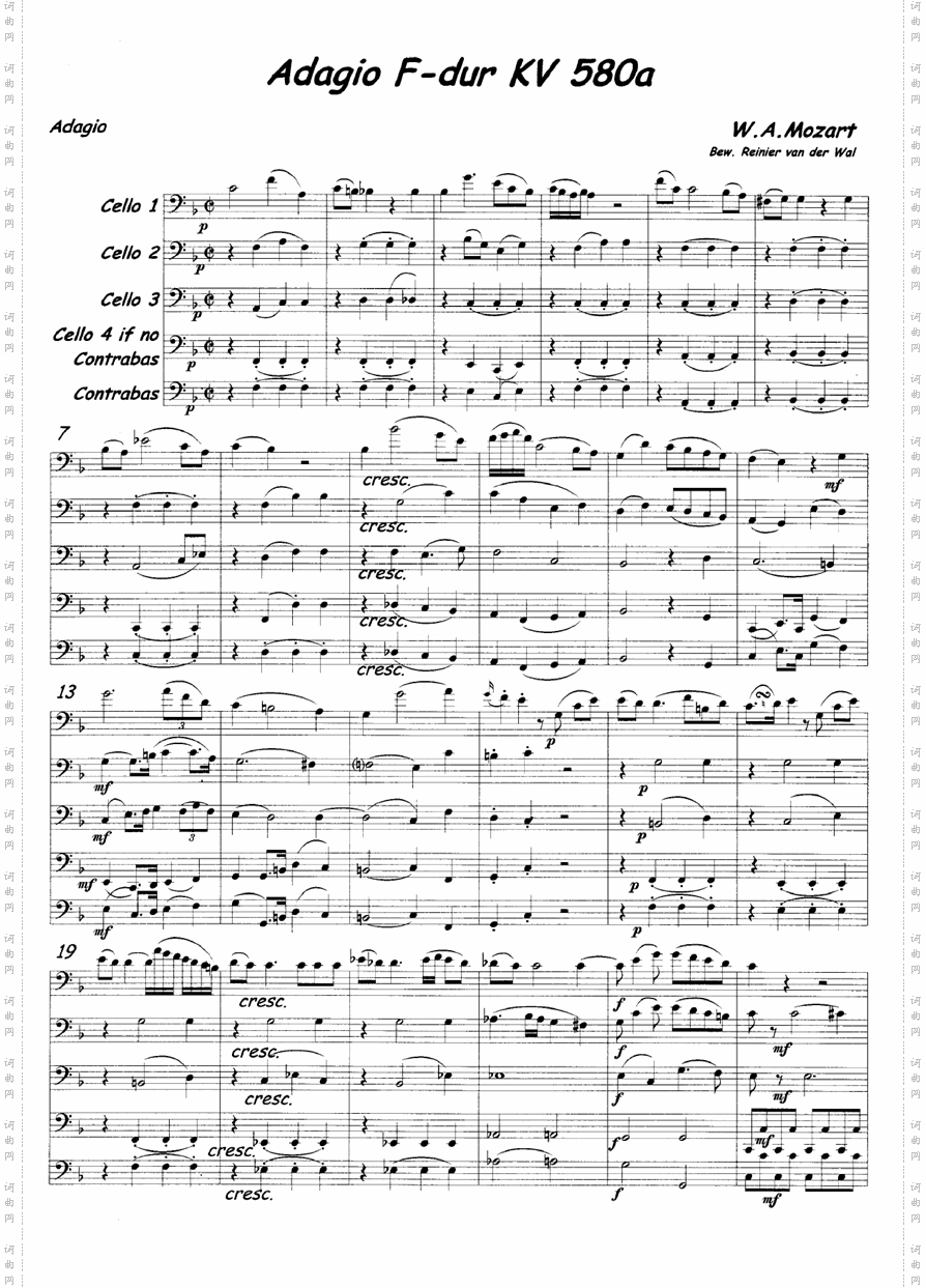 agagio f dur kv 580