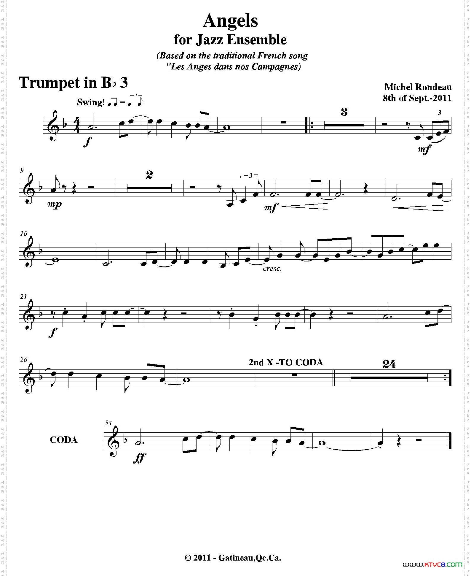 AngelsforJazzEnsemble第三降B小号分谱_Angels for Jazz Ensemble第三降B小号分谱