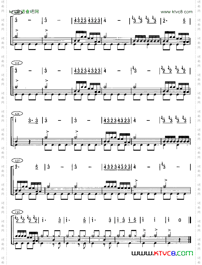 土耳其进行曲三桶架鼓谱
