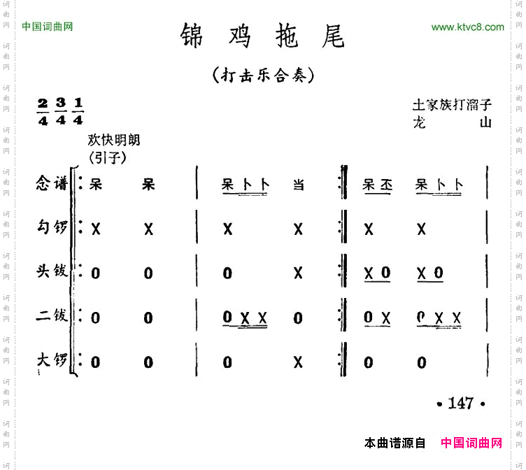 锦鸡拖尾打击乐合奏