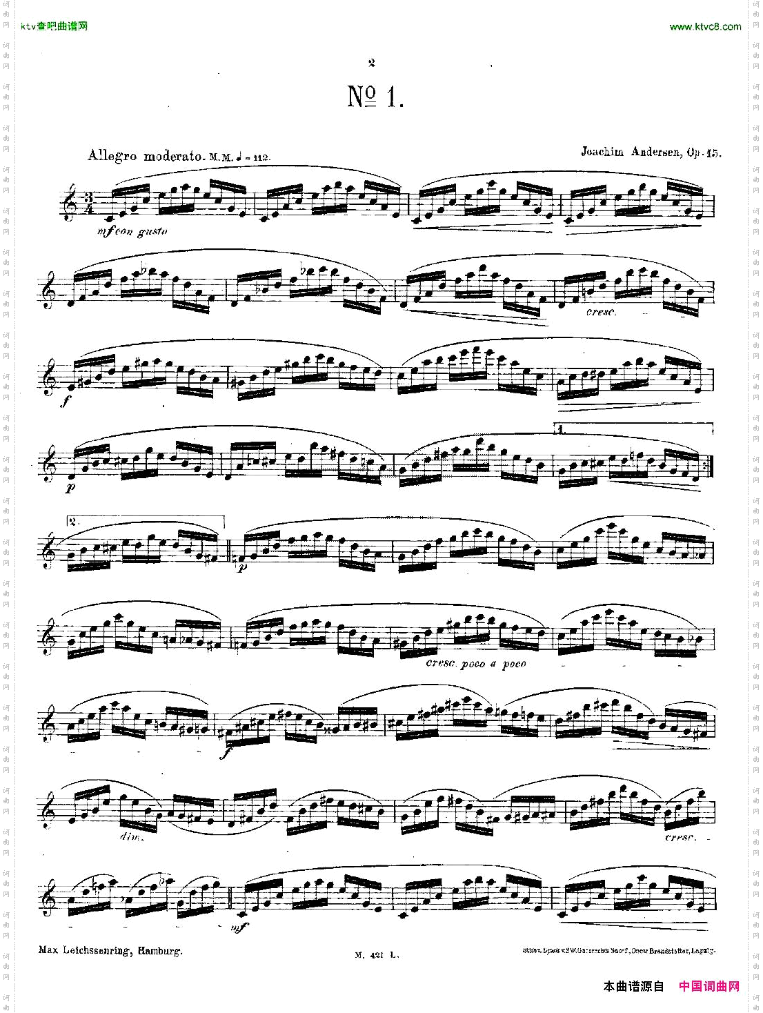 24首长笛练习曲Op.15之1—5