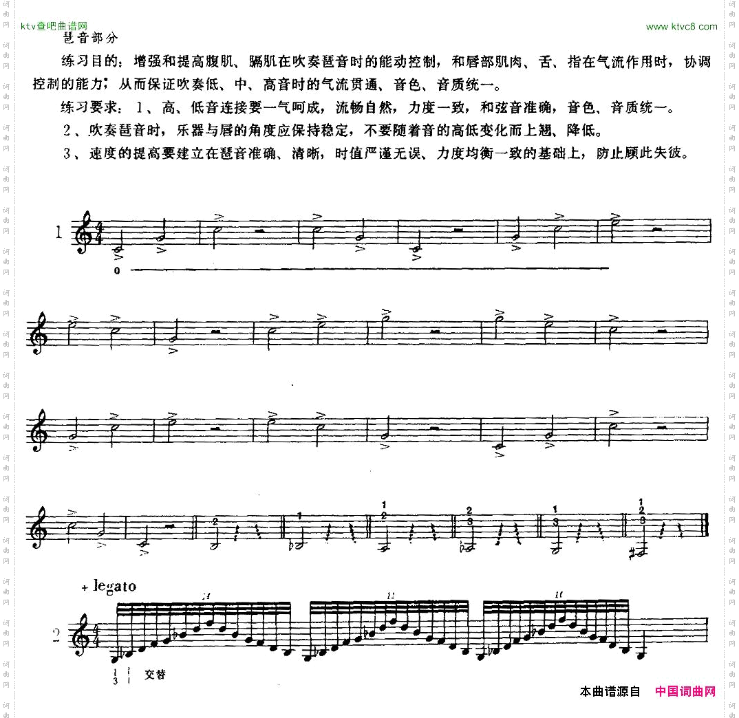小号：琶音练习