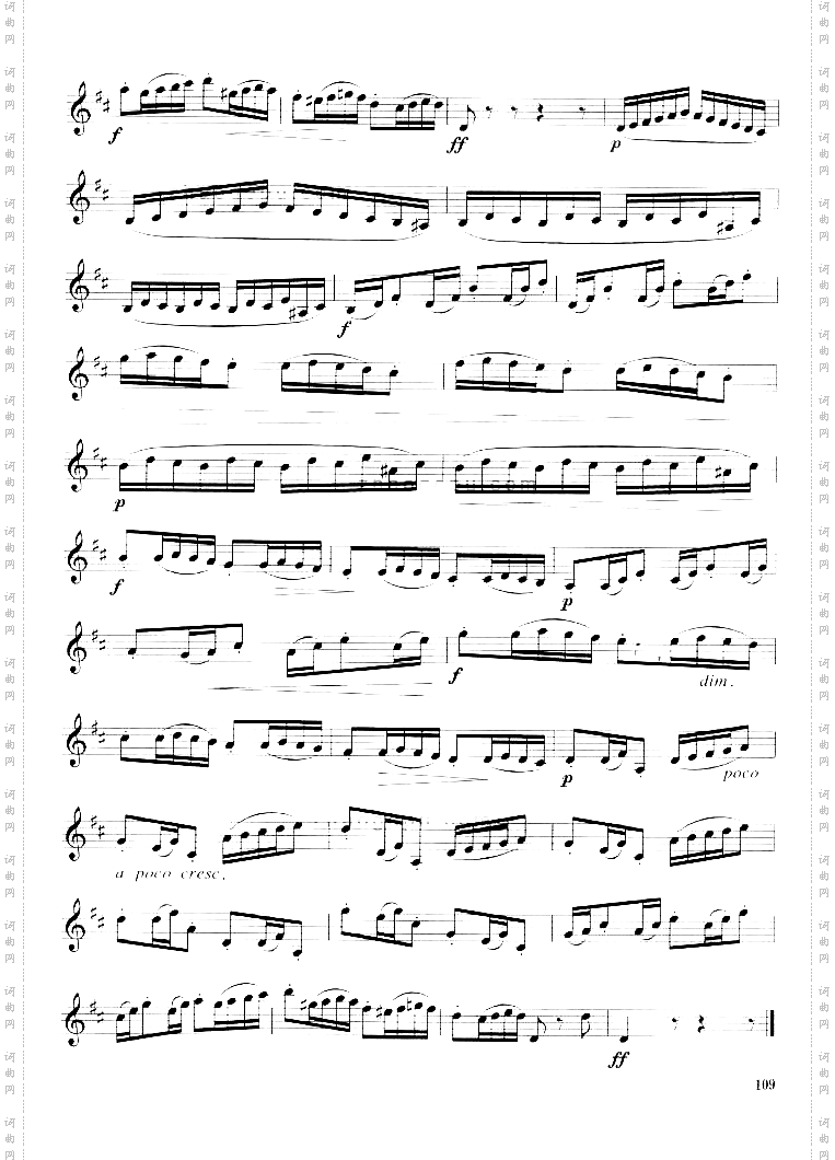 罗查诺夫单簧管练习曲六[俄]