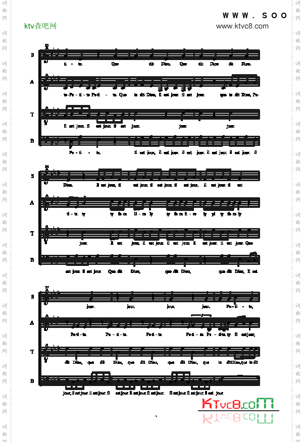云雀之歌歌曲类合唱谱