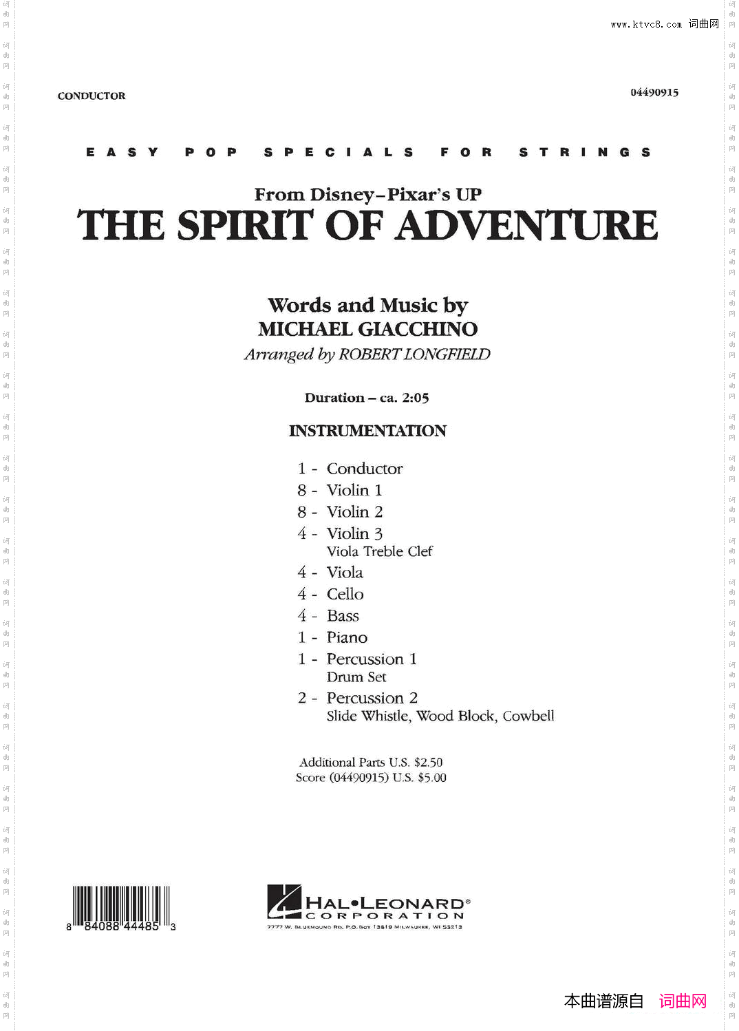 TheSpiritofAdventure交响弦乐团总谱_The Spirit of Adventure交响弦乐团总谱