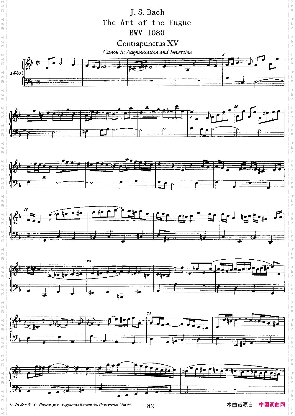 TheArtoftheFugueBWV1080赋格的艺术-XV_The Art of the Fugue BWV 1080赋格的艺术-XV